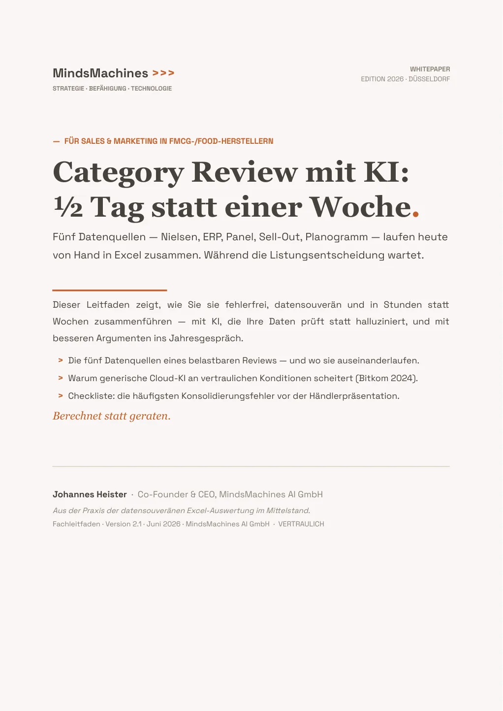 Cover Category Review mit KI: ein halber Tag statt einer Woche.